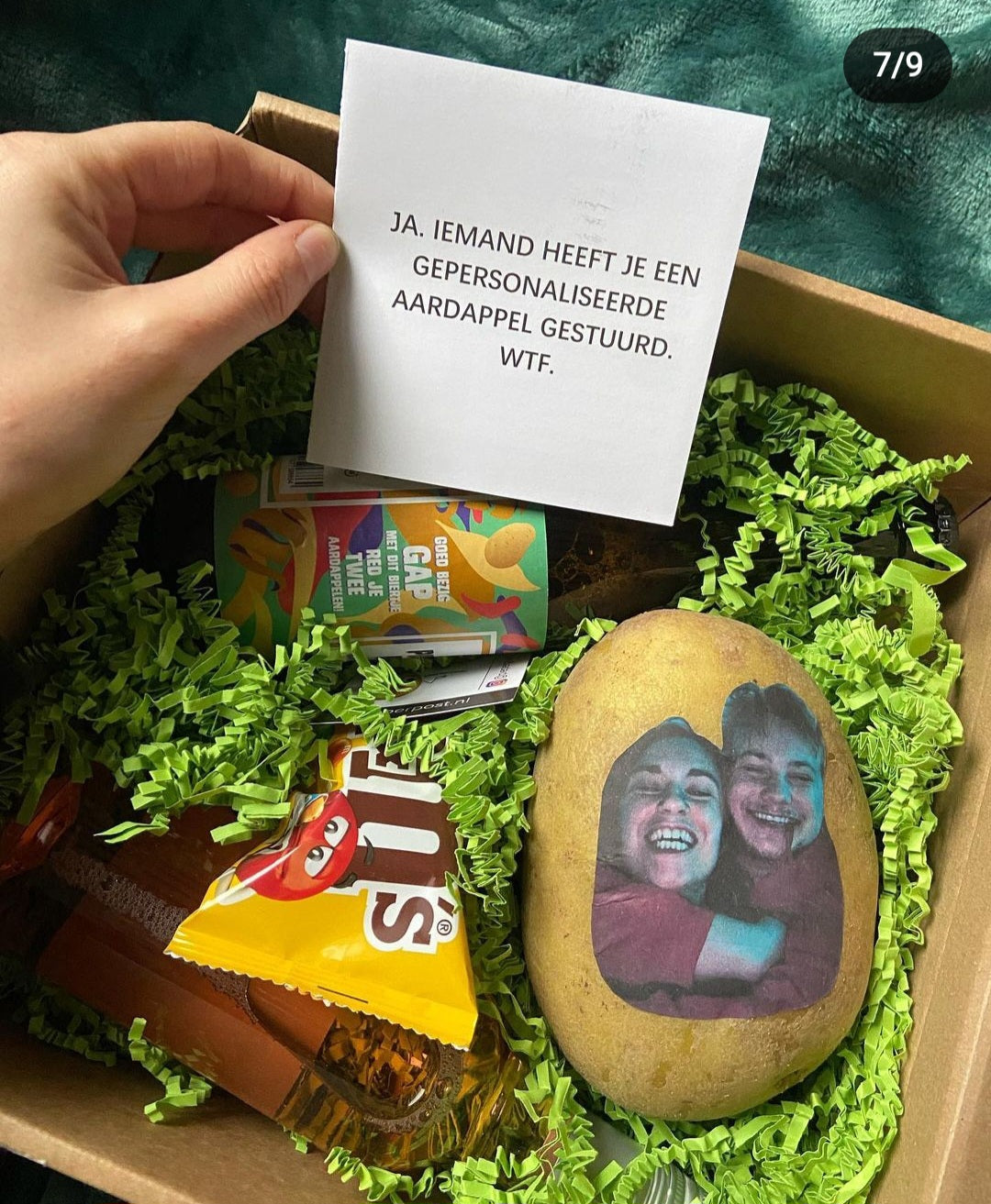 Pieperpost cadeau aardappel leuk