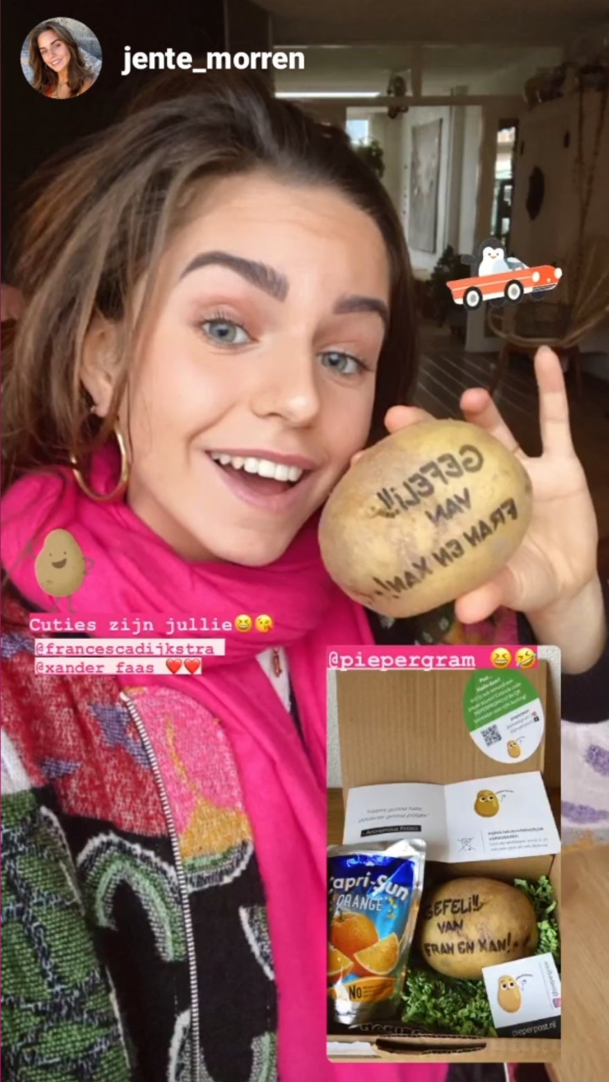 Pieperpost cadeau aardappel