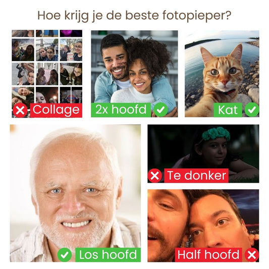 Pieper met zelfgekozen foto